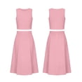 thumbnail image 5 of SOOMLON 2 Piece Skirt Set for Women Crew Neck Sleeveless Shirt Draped A Line Midi Skirt with Pockets High Waisted Outfits, 5 of 7