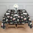 thumbnail image 3 of Pioneer Flower Floral Print Pattern Square Tablecloth, Waterproof Wipeable Spillproof Washable Table Cover for Home Kitchen Party Decor, 42"x42", 3 of 6