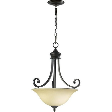 

Quorum Bryant 3 Light Up Pendant in Oiled Bronze