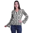 thumbnail image 1 of Moomaya Kurta Col Kurta Dentelle Détails Imprimé Manches Longues Tunique, 1 of 5