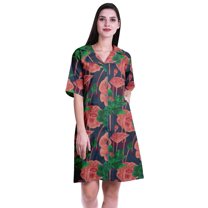 Moomaya Night Dresses For Women Short Nightwear Plus Size Shirts For Women-S-XXL