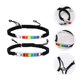 thumbnail image 4 of 1 par de cuerdas manuales de nylon amantes ajustables pulseras de brazaletes de arco iris pulseras, 4 of 6