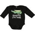 thumbnail image 3 of Inktastic Alligator Handsome Like Daddy Baby Boy Boys Long Sleeve Baby Bodysuit, 3 of 5