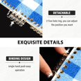 thumbnail image 4 of Haosy Blue Gingham Checker Pattern Notebooks 1-subject Journal 60 Sheets A5 College Ruled Paper Detachable Ring 8.3"x5.7", 4 of 8