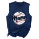 thumbnail image 1 of Gibobby Top de camiseta para mujerSin mangasFiestaTop suelto de moda(Marina,G), 1 of 3