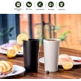 thumbnail image 5 of Reusable Wheat Straw Cups,QZS Unbreakable Plastic Water Cup Set,Stackable Tumblers,6 Pack Portable Water Glasses for Home,Kitchen,Camping, 5 of 6
