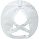 thumbnail image 4 of Gorra de béisbol con cola de caballo cruzada blanca para mujer, ajustable, con moño alto desordenado, de secado rápido, 4 of 5
