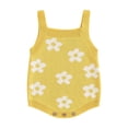 thumbnail image 1 of Gupgi Baby Girls Knit Rompers 3 6 9 12 18 Months Infant Floral Print Sleeveless Jumpsuits, 1 of 9