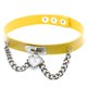 thumbnail image 1 of Minnieouse Punk PU cuero gargantilla cadena colgante corazón collares mujeres niñas gargantilla señora regalo joyería Ropa, zapatos y accesorios Miscelánea Amarillo Minnieouse PS11278-02, 1 of 6