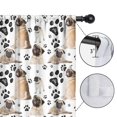 thumbnail image 4 of Blackout Kids Curtains,Pug and Footprints Childrens Insulated Curtains Set Of 2,Bedroom Essentials,Toddler Room Decor 42x54in(106x137cm), 4 of 4