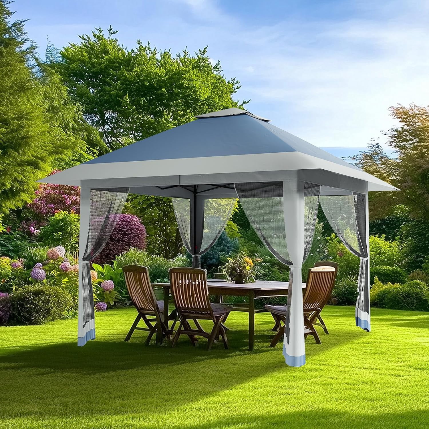 GOGRANT 13 ft x 13 ft Pop-up Gazebo, Adjustable Height