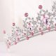 thumbnail image 4 of Nvzi Tiara para novia, diadema de princesa, corona nupcial, joyería para el cabello con diamantes de imitación de cristal, decoración para cumpleaños, graduación, fiesta de disfraces (blanco), 4 of 4