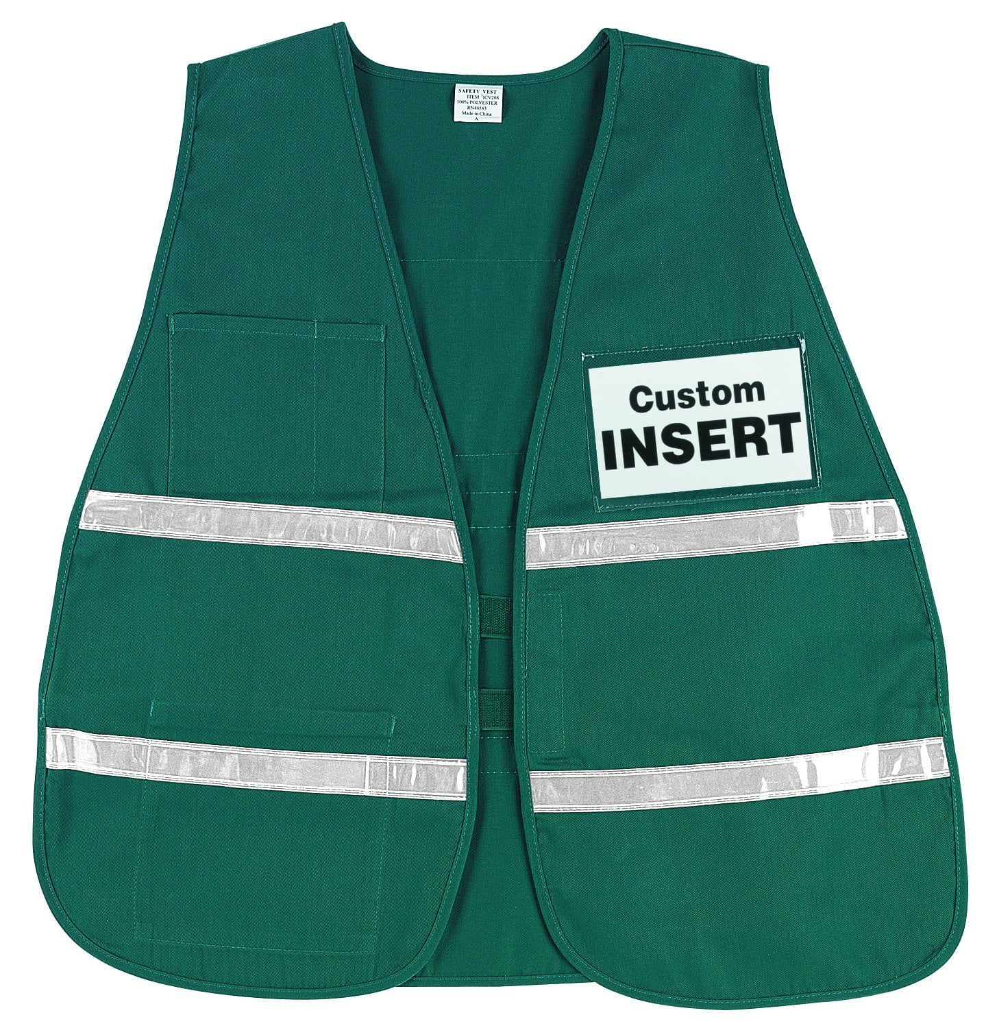 ICV208 Incident Command Polyester/Cotton Safety Vest with 1Inch White