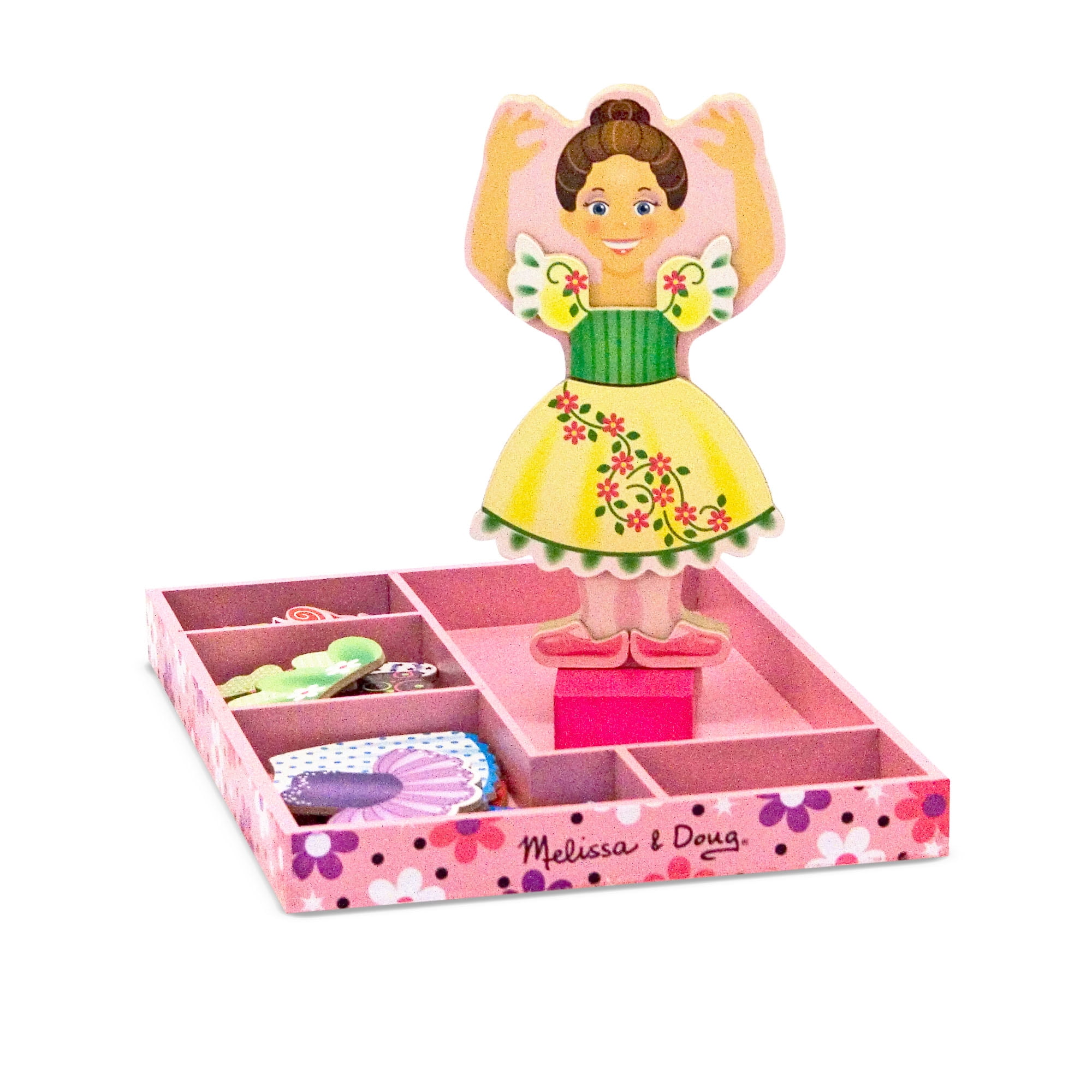 Melissa & Doug Decorate-Your-Own Wooden Magnetic Ballerina Fashions Craft Kit