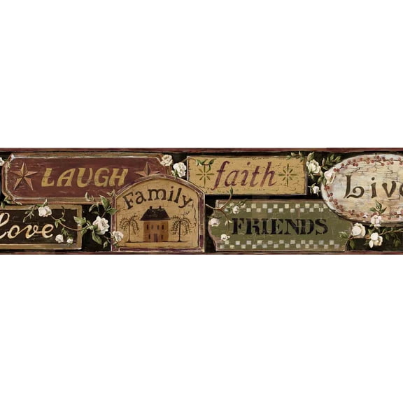 Chesapeake by Brewster BBC65402B Penny Brown Loving Signs Portrait Border