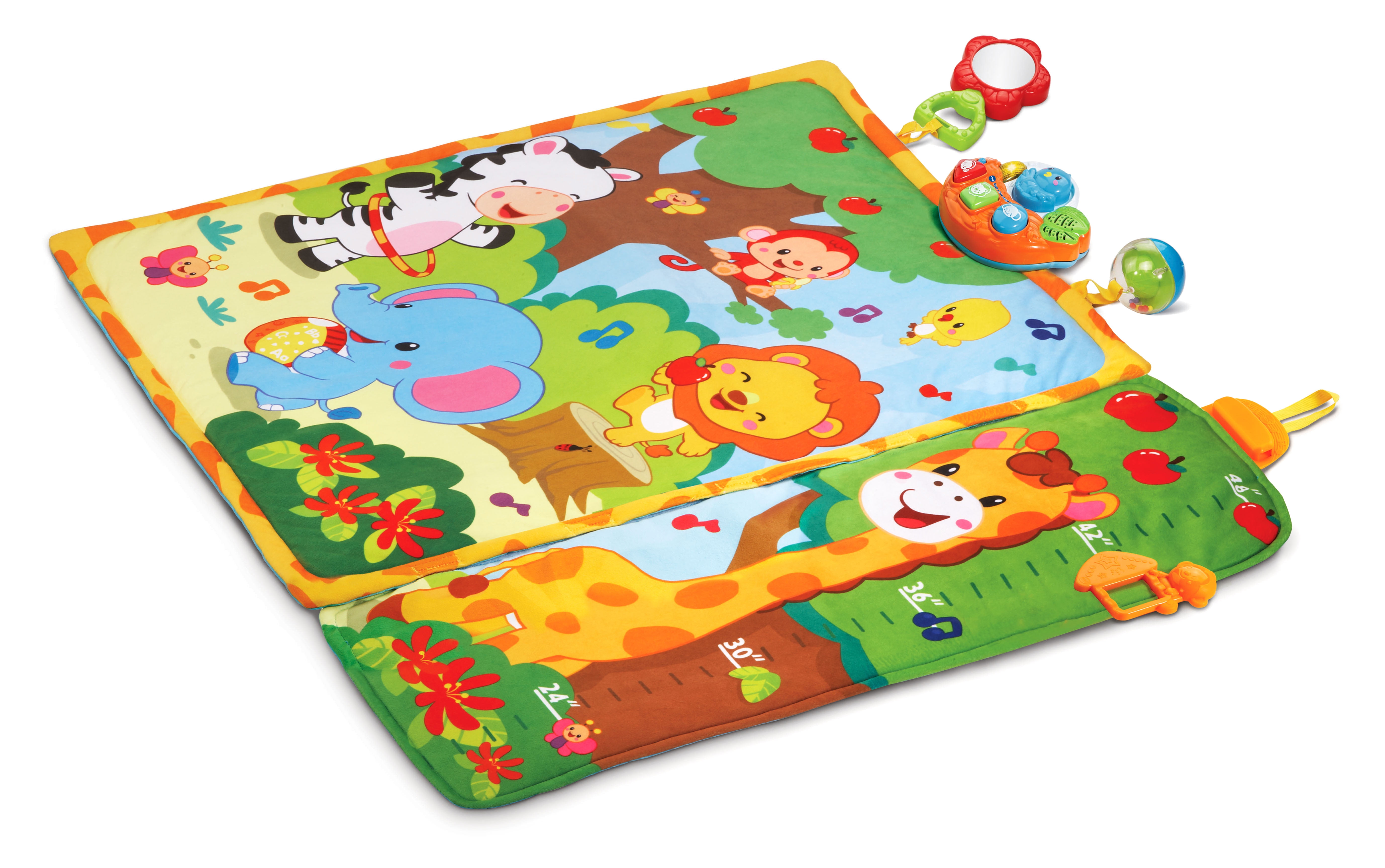 VTech Giggle and Grow Jungle Playmat, Plush Activity Mat for Baby