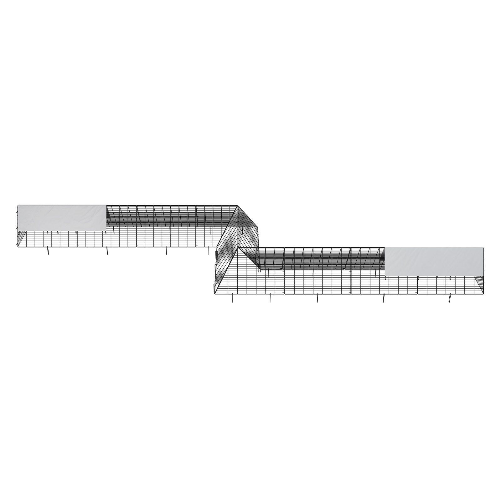 HCY Chicken Tunnels, 287 x 78.7 x 24.2 inch(LxWxH) Chicken Tunnels for Yard, Portable Chicken Tunnels for Outside with Corner Frames, 2 Sets, Suitable for Chickens, Ducks, Rabbits