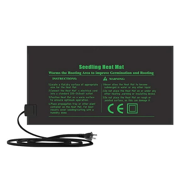 Seedling Heat Mat for Plant Germination and Rooting Waterproof Surface with Power Cord for Indoor Seed Starting and Propagation 10 x 20 Inch