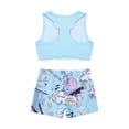 thumbnail image 4 of iiniim Girls Gymnastics Dance Sports Two Piece Outfit Racer Back Crop Top with Booty Shorts Swimwear, 4 of 7