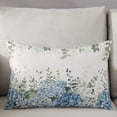 thumbnail image 3 of Blue Flowers Throw Pillow Cover 20 x 36 Inch Decorative Pillow Cover Green Eucalyptus Floral Country Beige Lumbar Pillowcase Seasonal Rectangle Cushion Case for Couch Sofa Bed Living Room, 3 of 7