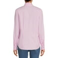thumbnail image 3 of Blu White Blu Women's Ruffled Button-Front Shirt, 3 of 5