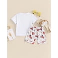 thumbnail image 5 of Suagox Baby Boy 2 Piece Outfits, Round Neck Short Sleeve Letter Print Tops + Elastic Waist Car Print Shorts Infant Toddler Summer Set for 0-24 Months and 2-3 Years Old Boys, 5 of 10