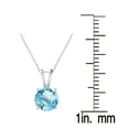 thumbnail image 3 of Sterling Silver with Natural Sky Blue Topaz Solitaire Pendant with 18" Chain, 3 of 3