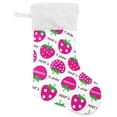 thumbnail image 3 of SKYSONIC Strawberry Christmas Stocking Personalized Large Candy Stocking Hanging Gift Xmas Stockings Decoration for Family Holiday Party Ornaments Decor Fireplace, 3 of 7
