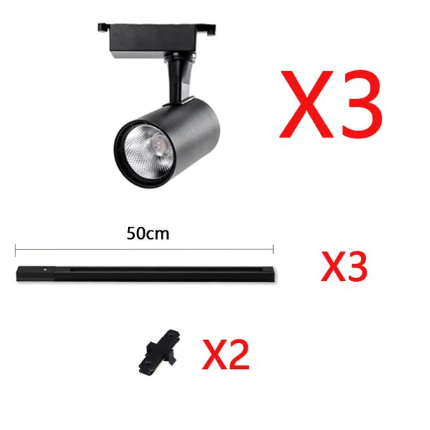 Luz de pista LED COB, iluminación de techo, sistema de riel, 10/20/30W, 220V, adecuado para tiendas de ropa, salas de estar y cocinas
