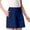 Blue, variant on Plus Size Shorts for Curvy Women High Waist Pleated Trouser Shorts Cotton Dress Work Shorts with Pockets Navy XXXXL