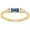 Yellow Gold Over : Simulated Blue Sapphire, variant on CFIOZYOS 925 Sterling Silver Baguette Cut Simulated Birthstone And White Cubic Zirconia Three Stone Design Bridal Engagement Wedding Ring Jewelry, Gift For Her
