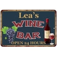 thumbnail image 1 of Lea's Green Wine Bar Sign Wall Decor 8 x 12 High Gloss Metal 208120043028, 1 of 1