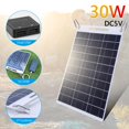 thumbnail image 2 of 30W panel solar 5V polisilicio doble USB al aire libre vida de la célula solar impermeable WDOplteas  Para estrenar, 2 of 6