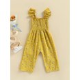 thumbnail image 2 of Bagilaanoe Toddler Baby Girl Summer Clothes Ruffle Floral Jumpsuit Strap Pants 1T 2T 3T 4T 5T Romper Overalls One-Piece Outfits, 2 of 9