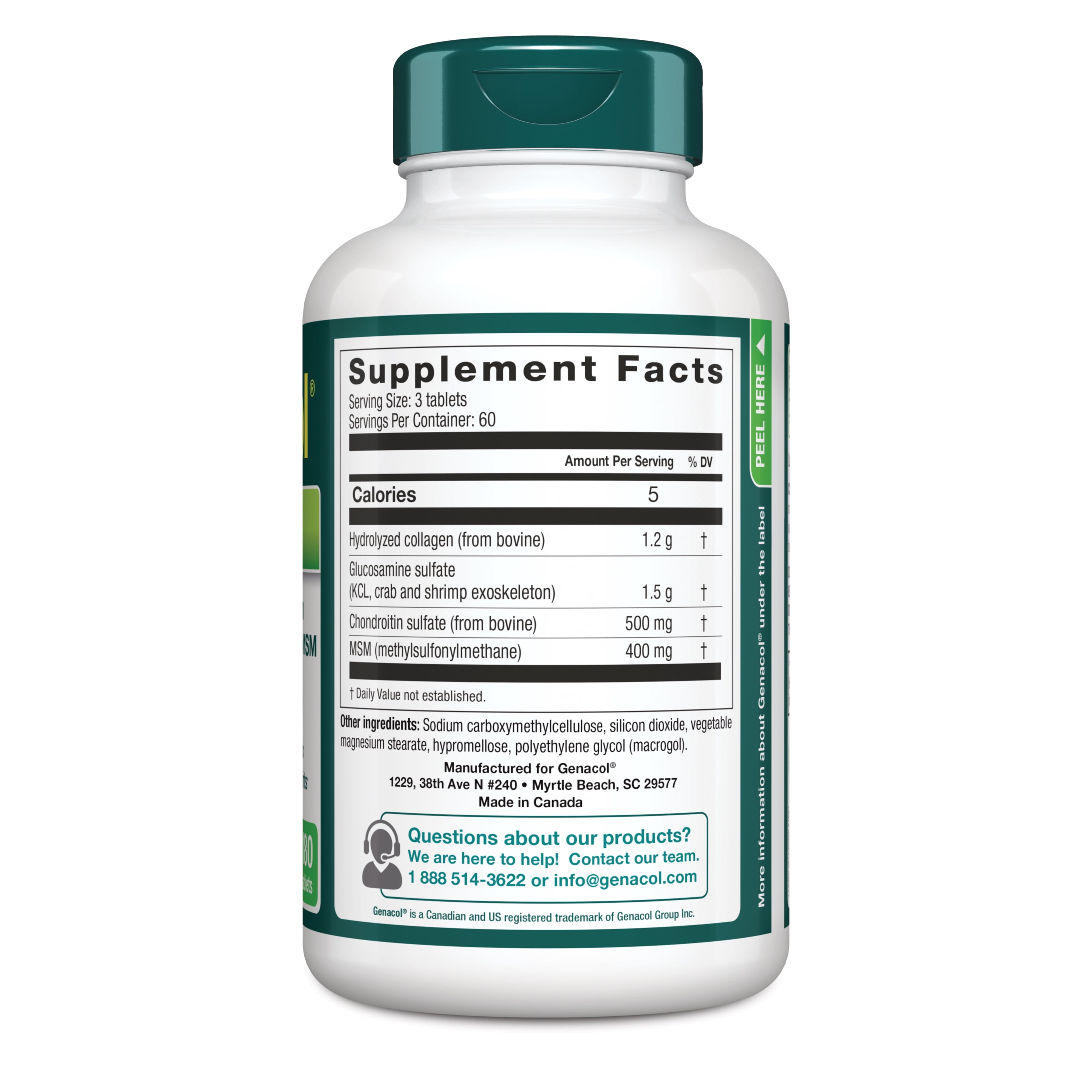 Genacol Optimum – Glucosamine, Chondroitin, MSM & Collagen for Joint Support, 180 Tablets (60-Day Supply)