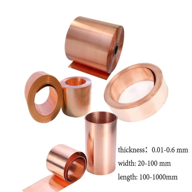 Huamade 1pc 99.9% Pure Copper Metal Sheet Foil Plate Thickness 0.01-0.6 Mm X 20-100 Mm X 100-1000mm zhangyuxiang LED