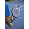 thumbnail image 5 of Raqueta de tenis Wilson Hyper Hammer 5.3 Strung, color negro y blanco, 4 3/8, 5 of 5