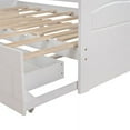 thumbnail image 4 of Harper & Bright Designs Wooden Daybed with Trundle Bed and Two Storage Drawers, Extendable Bed Daybed, Sofa Bed with Two Drawers, Wood Daybed Twin Size, White, 4 of 9