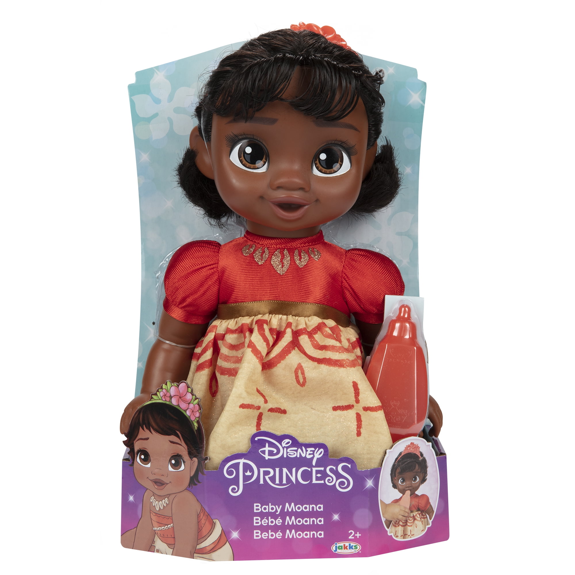 Disney Princess Deluxe Moana Baby Doll Includes Tiara and Bottle for Children Ages 2+
