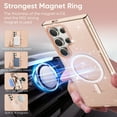 thumbnail image 2 of Dteck for Samsung Galaxy S24 Ultra Case, S24 Ultra Magnetic Case Compatible with MagSafe, Glitter Full Body Protective Cover Slim TPU Transparent Bling Phone Case for Samsung S24 Ultra 6.8 Inch,Gold, 2 of 7