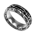 thumbnail image 2 of Crown of Thorns Ring, ALPHA AND OMEGA Revelations 22:13, Stainless Steel, 2 of 4