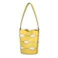 thumbnail image 3 of Free Assembly Women's Maria Cut Out Bucket Bag, Musard/Cream, 3 of 8