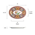 thumbnail image 2 of Excellante Peacock Melamine Dinnerware Collection 9" x 6 5/8" Platter, Comes in Dozen, 2 of 2