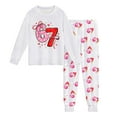thumbnail image 4 of Tiweut Outfits for Kids Unisex Pajama 67 Printed 2 Piece Tops and Pants Nightwear Suit Set, 4 of 4