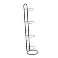 thumbnail image 2 of jinwen 4 Tier Ball Rack Basketball Accessories Living Room Basketball Storage Shelf Black, 2 of 9