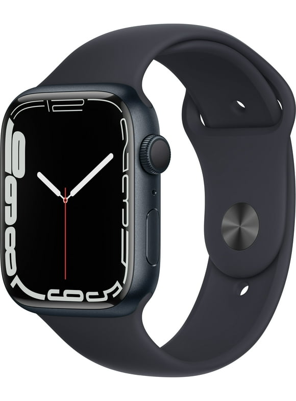 Pre-Owned Apple Watch Series 7, GPS Only,  45MM, Midnight Aluminum Case with Midnight Sport Band - MKN53LL/A ( Refurbished: Good)