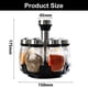 thumbnail image 5 of Organizador de especias giratorio, estante de especias de acero inoxidable con frascos de vidrio transparente, diseño que ahorra espacio para el hogar, la cocina, el comedor, resistente al calor,, 5 of 5