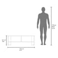 thumbnail image 5 of DEPOT E-SHOP Dark Oak TV Stand - 2 Shelves - Alderton Entertainment Center - Living Room Storage, 5 of 6