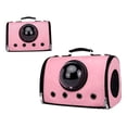 thumbnail image 4 of Estuche para transportar mascotas jinwen Diseño de cápsula espacial Rosa, 4 of 8