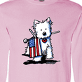 thumbnail image 4 of Inktastic Us Flag Westie Long Sleeve T-Shirt, 4 of 5